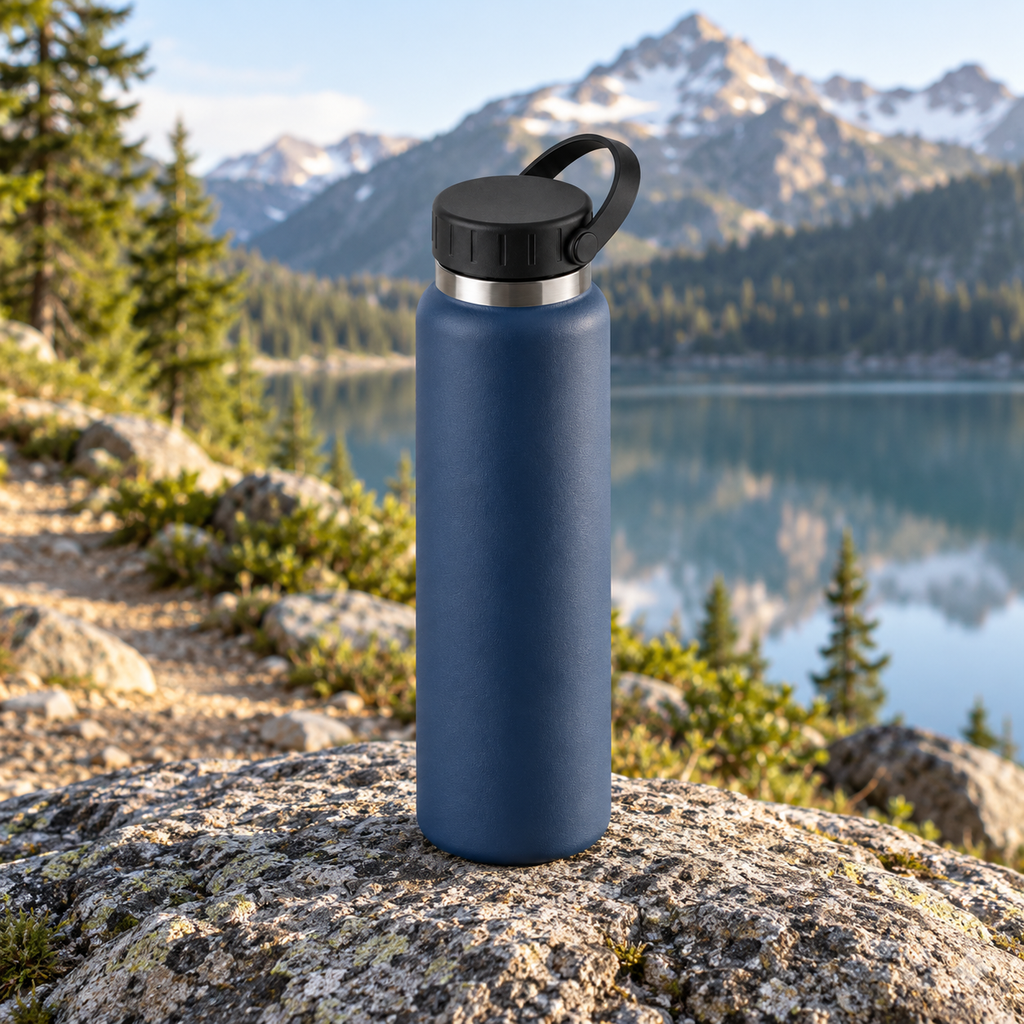 Field Bottle 40 oz in Harbor, lifestyle view