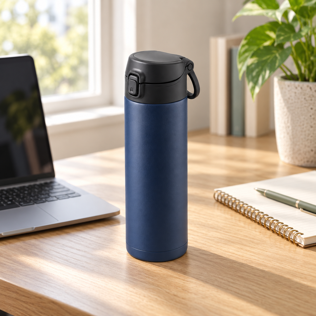 Travel Mug 20 oz in Harbor, lifestyle view